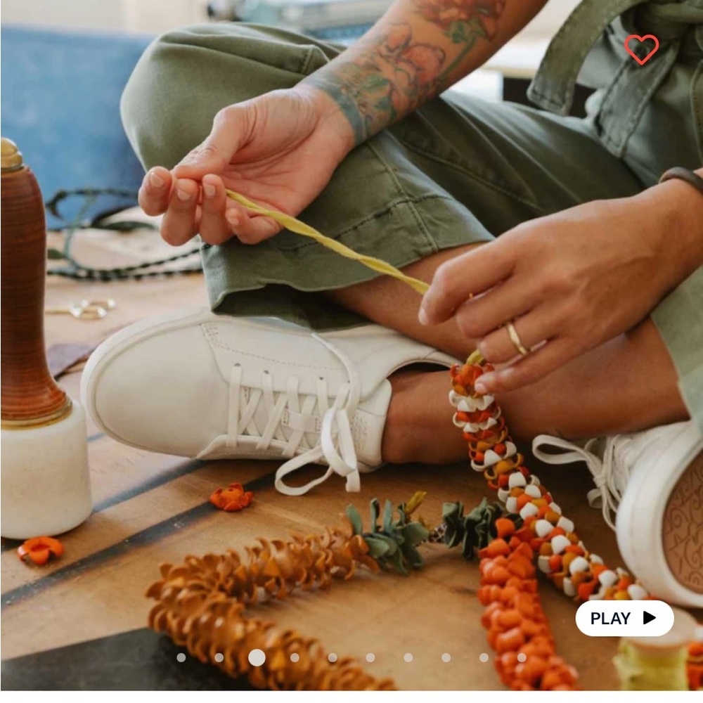 OluKai Pehuea Li 'IIi Women's Everyday Leather Sneakers 8.5 US White NEW - Picture 7 of 14